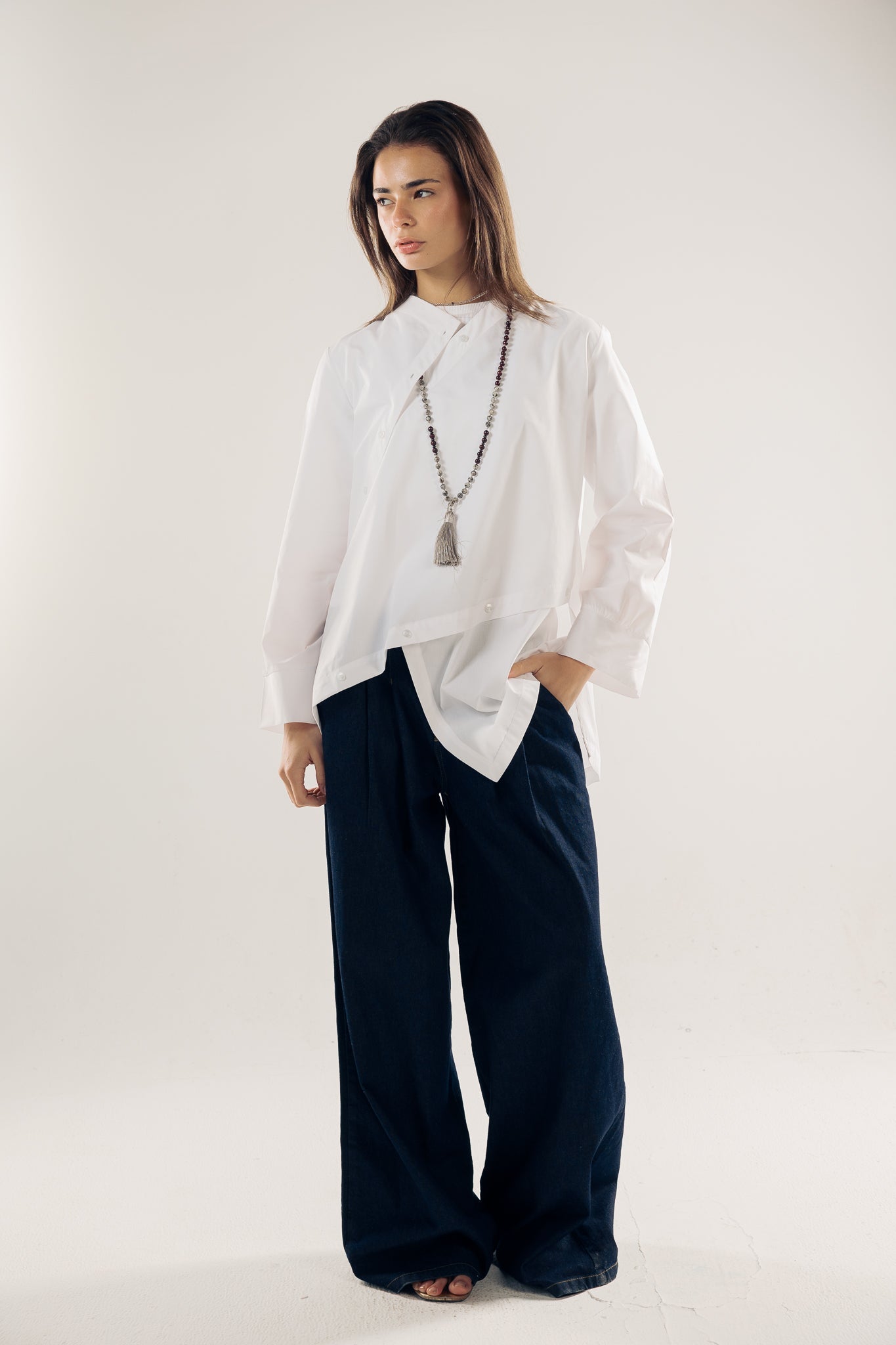 Wave Blouse White - AB ESSENTIALS