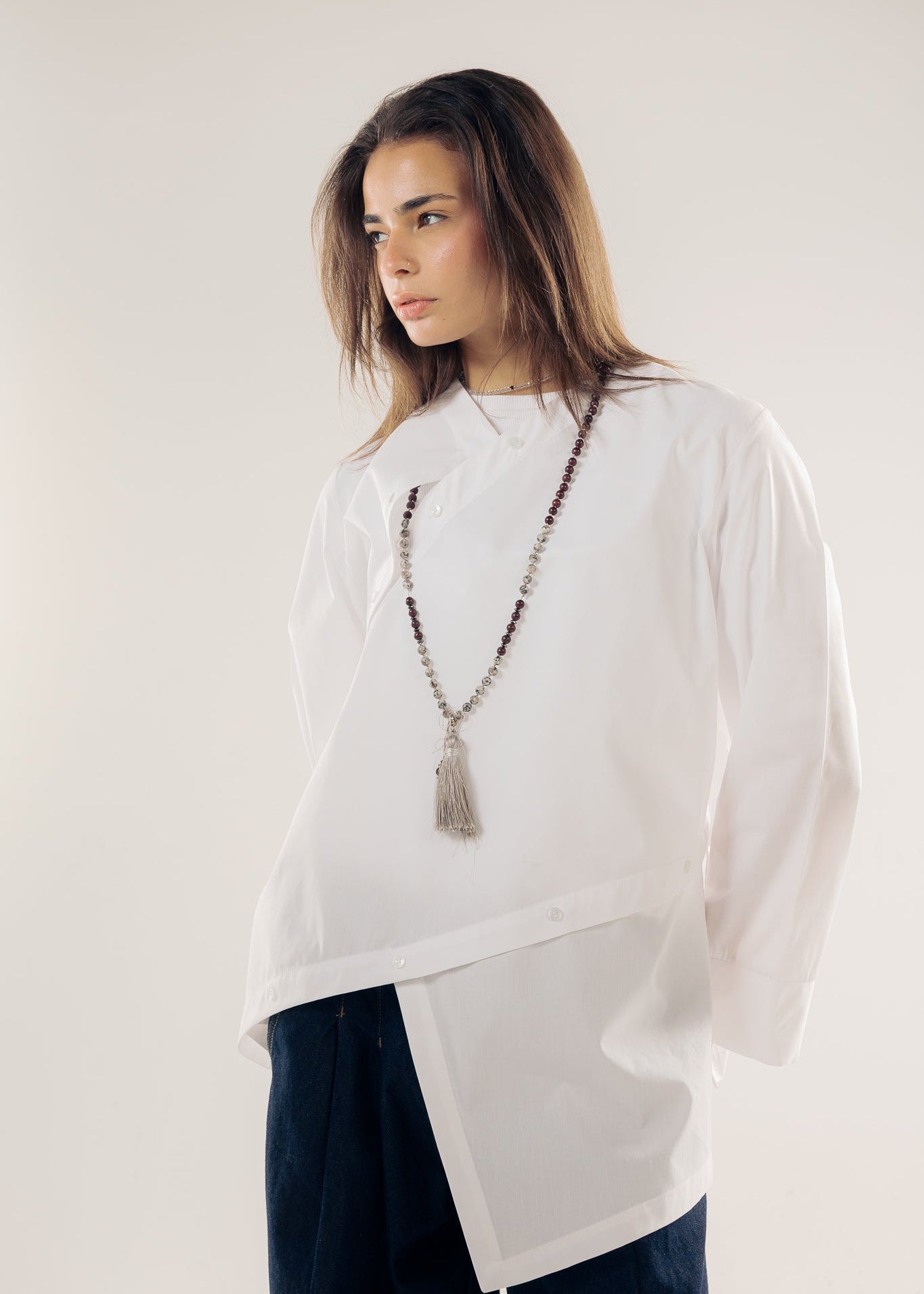 Wave Blouse White - AB ESSENTIALS