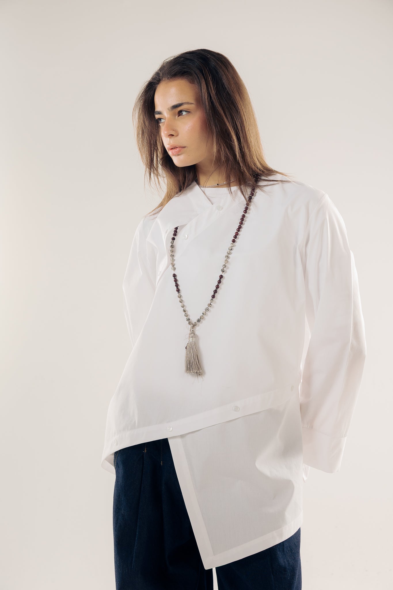 Wave Blouse White - AB ESSENTIALS