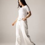 White Denim Pants - AB ESSENTIALS