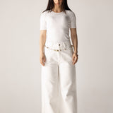 White Denim Pants - AB ESSENTIALS