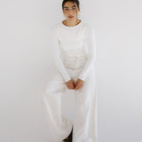 White Denim Pants - AB ESSENTIALS
