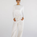 White Denim Pants - AB ESSENTIALS
