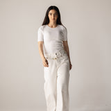 White Denim Pants - AB ESSENTIALS