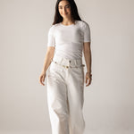 White Denim Pants - AB ESSENTIALS