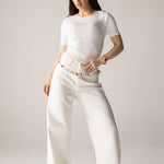 White Denim Pants - AB ESSENTIALS