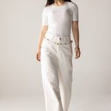 White Denim Pants - AB ESSENTIALS