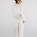 White Denim Pants - AB ESSENTIALS