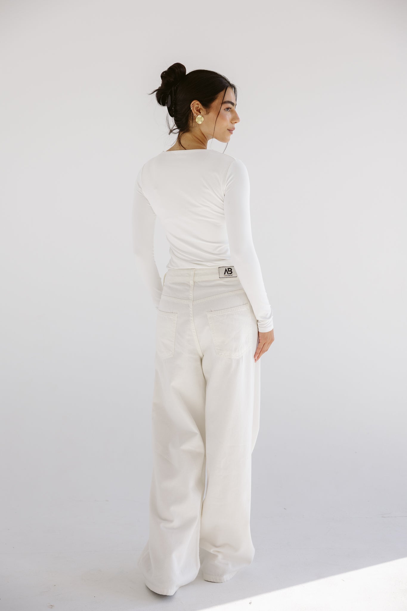White Denim Pants - AB ESSENTIALS