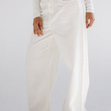White Denim Pants - AB ESSENTIALS