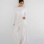 White Denim Pants - AB ESSENTIALS