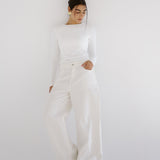 White Denim Pants - AB ESSENTIALS
