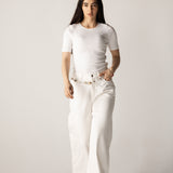 White Denim Pants - AB ESSENTIALS