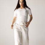 White Denim Pants - AB ESSENTIALS