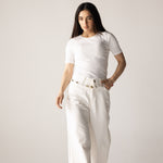 White Denim Pants - AB ESSENTIALS