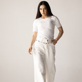 White Denim Pants - AB ESSENTIALS