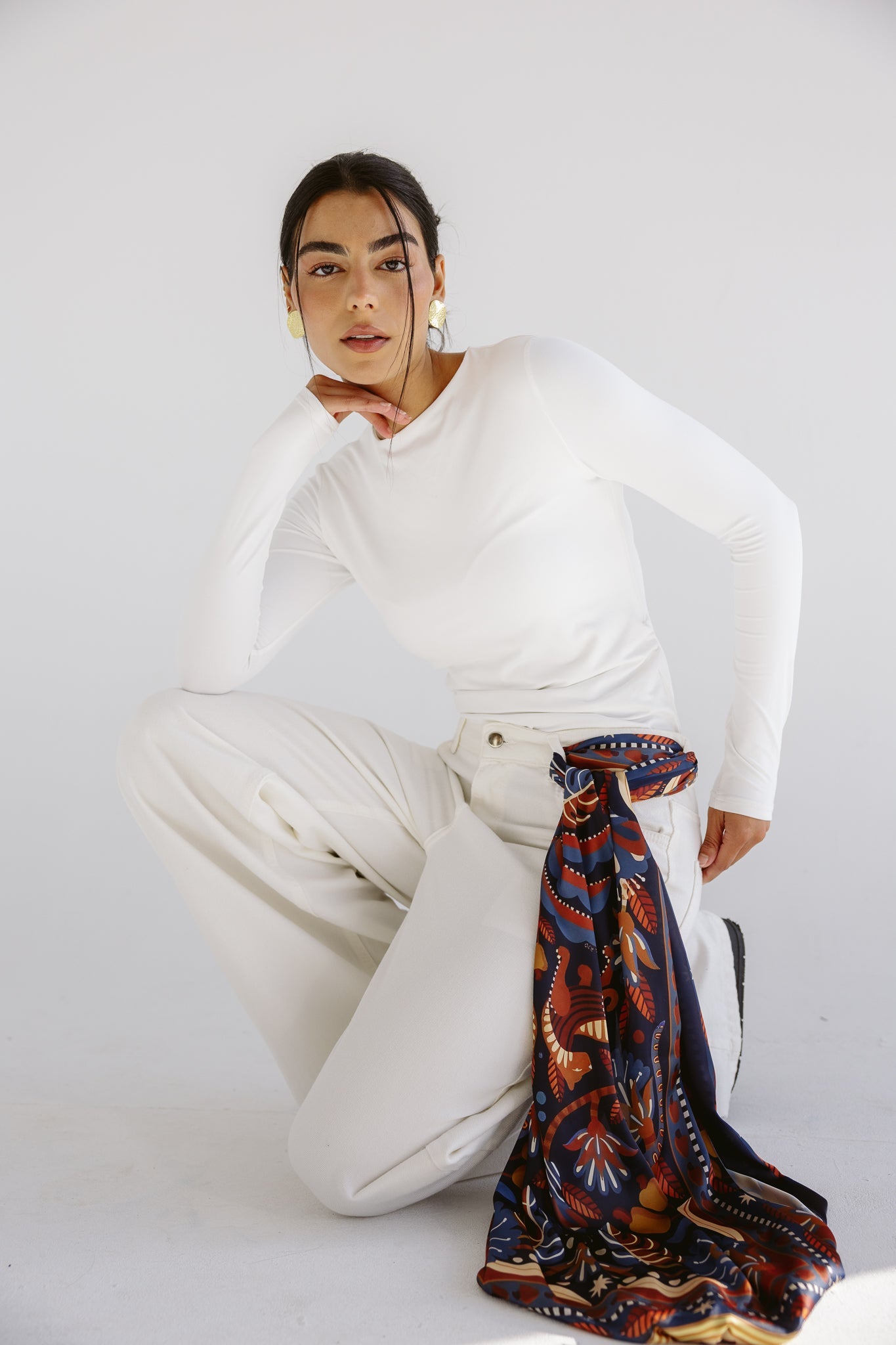White Denim Pants - AB ESSENTIALS