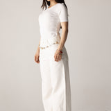 White Denim Pants - AB ESSENTIALS