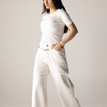White Denim Pants - AB ESSENTIALS