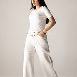 White Denim Pants - AB ESSENTIALS