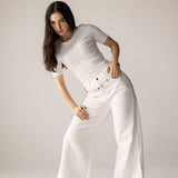 White Denim Pants - AB ESSENTIALS
