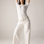White Denim Pants - AB ESSENTIALS
