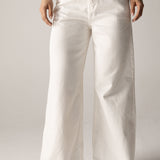 White Denim Pants - AB ESSENTIALS