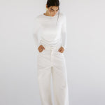 White Denim Pants - AB ESSENTIALS