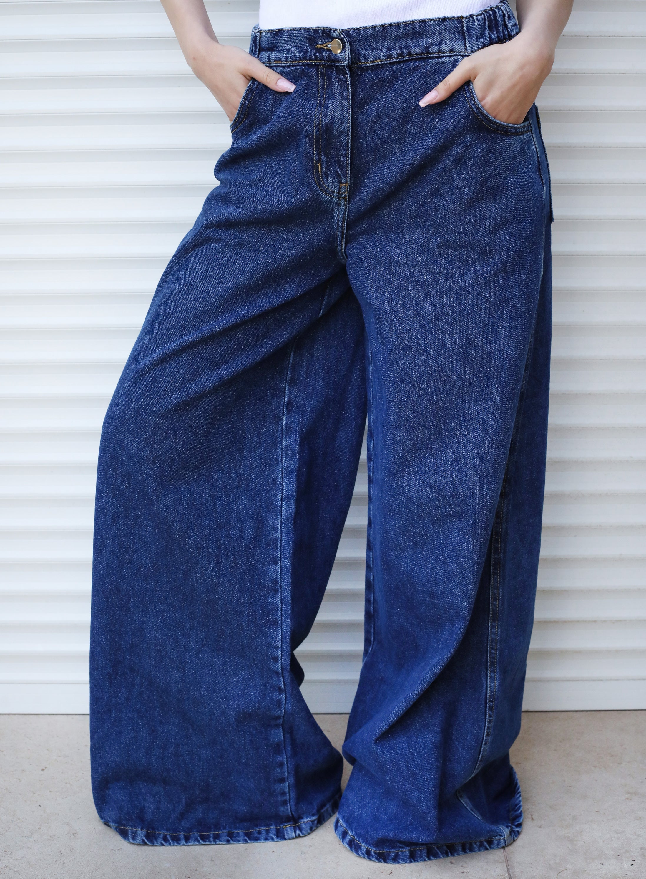 Wide Legs Jeans Pants - AB ESSENTIALS