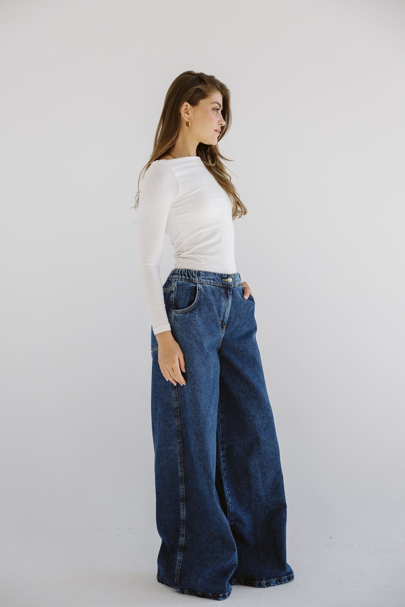 Wide Legs Jeans Pants - AB ESSENTIALS