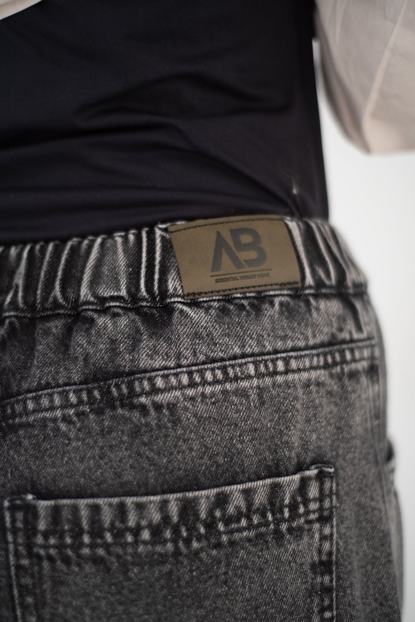 Wide Legs Jeans Pants Black - AB ESSENTIALS