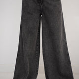 Wide Legs Jeans Pants Black - AB ESSENTIALS