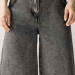 Wide Legs Jeans Pants Black - AB ESSENTIALS
