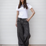 Wide Legs Jeans Pants Black - AB ESSENTIALS