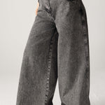 Wide Legs Jeans Pants Black - AB ESSENTIALS