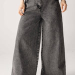 Wide Legs Jeans Pants Black - AB ESSENTIALS