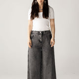 Wide Legs Jeans Pants Black - AB ESSENTIALS