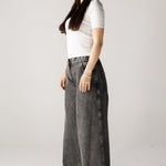 Wide Legs Jeans Pants Black - AB ESSENTIALS