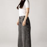 Wide Legs Jeans Pants Black - AB ESSENTIALS