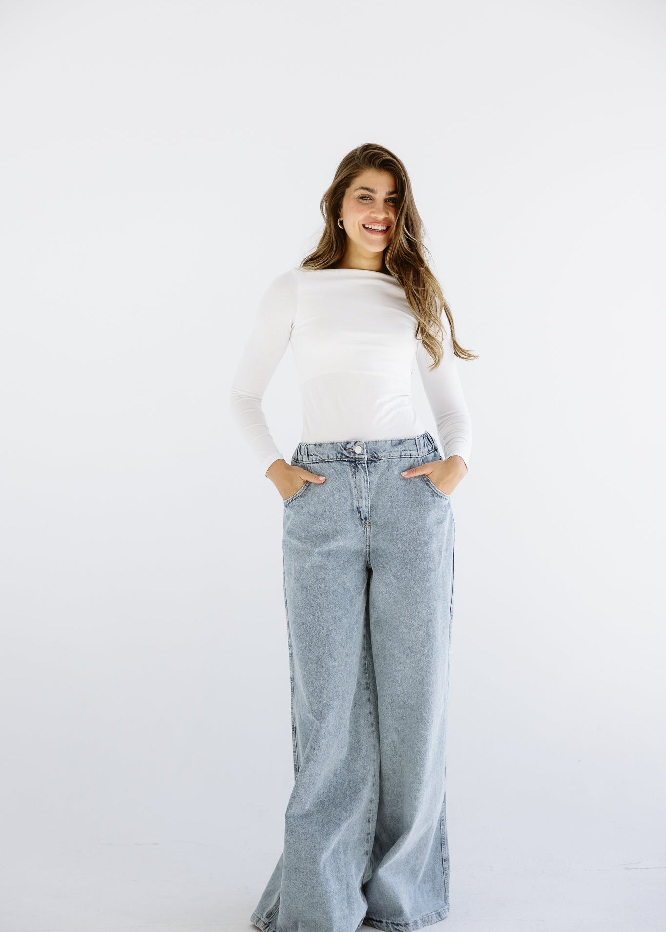 Wide Legs Jeans Pants ICE - AB ESSENTIALS