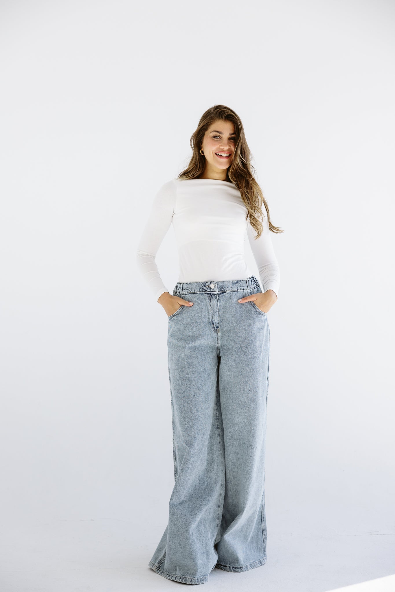 Wide Legs Jeans Pants ICE - AB ESSENTIALS