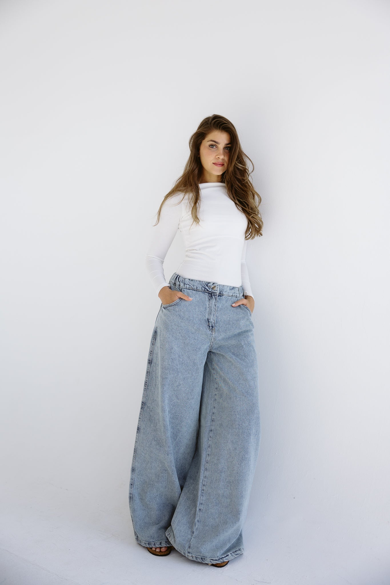 Wide Legs Jeans Pants ICE - AB ESSENTIALS