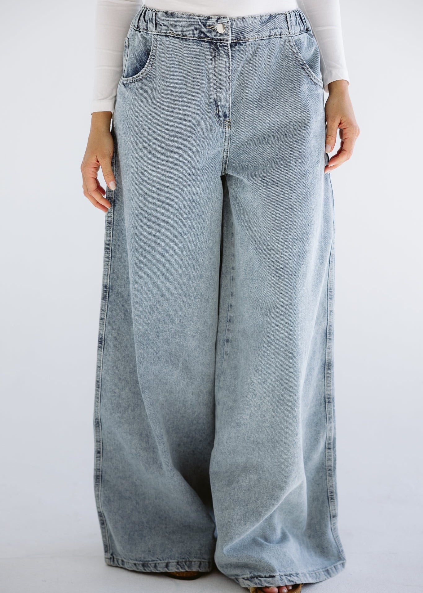 Wide Legs Jeans Pants ICE - AB ESSENTIALS