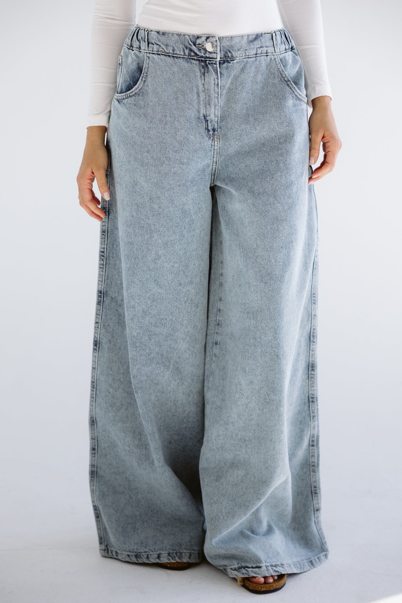 Wide Legs Jeans Pants ICE - AB ESSENTIALS