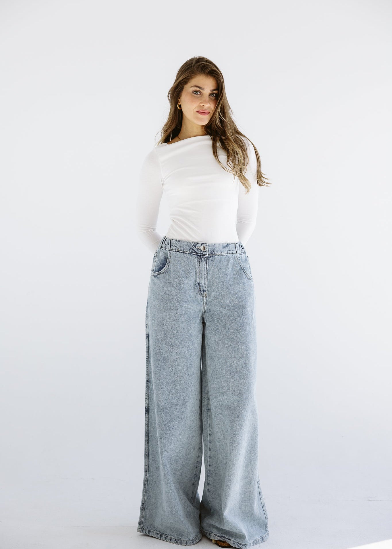 Wide Legs Jeans Pants ICE - AB ESSENTIALS