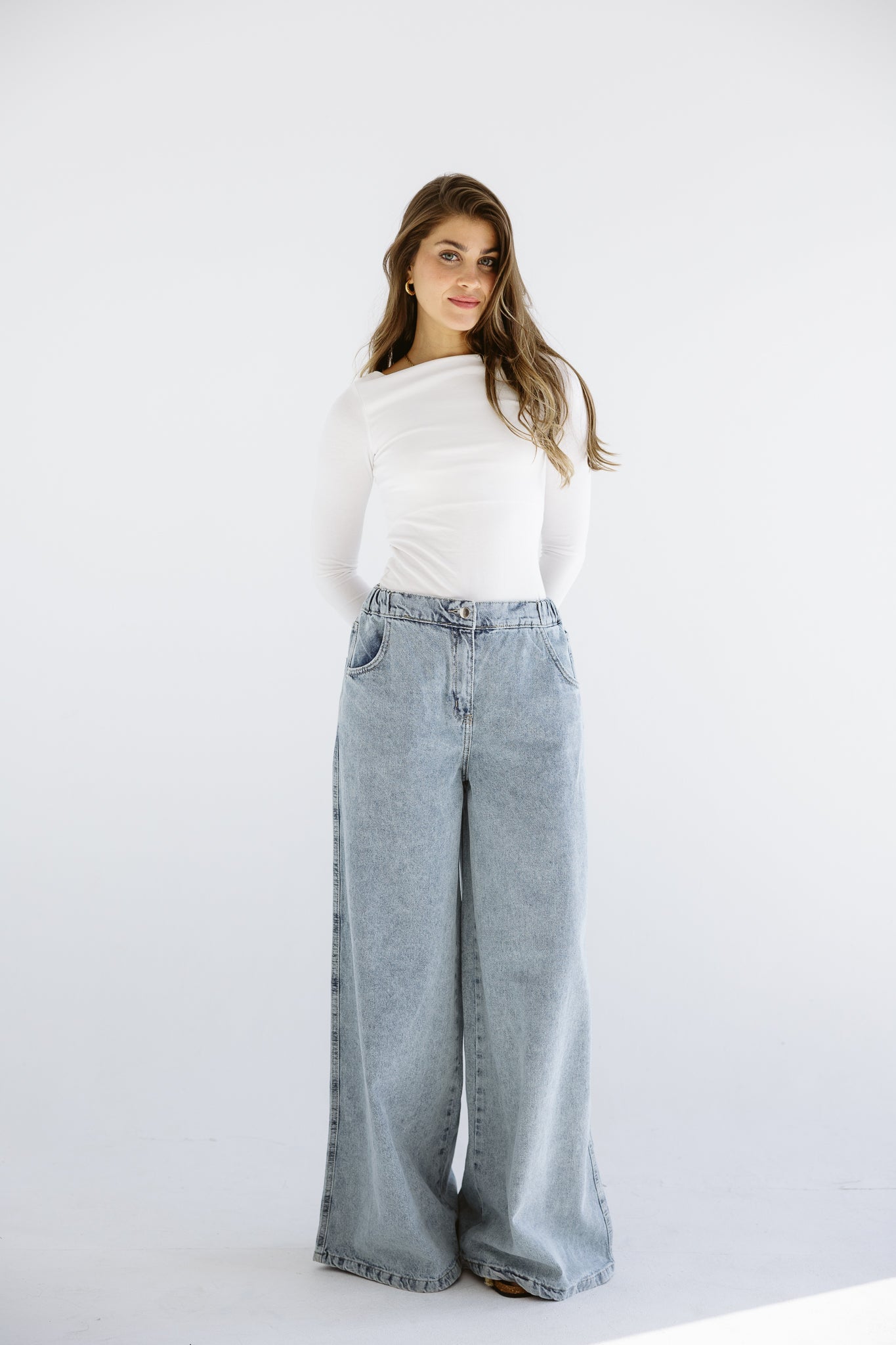 Wide Legs Jeans Pants ICE - AB ESSENTIALS