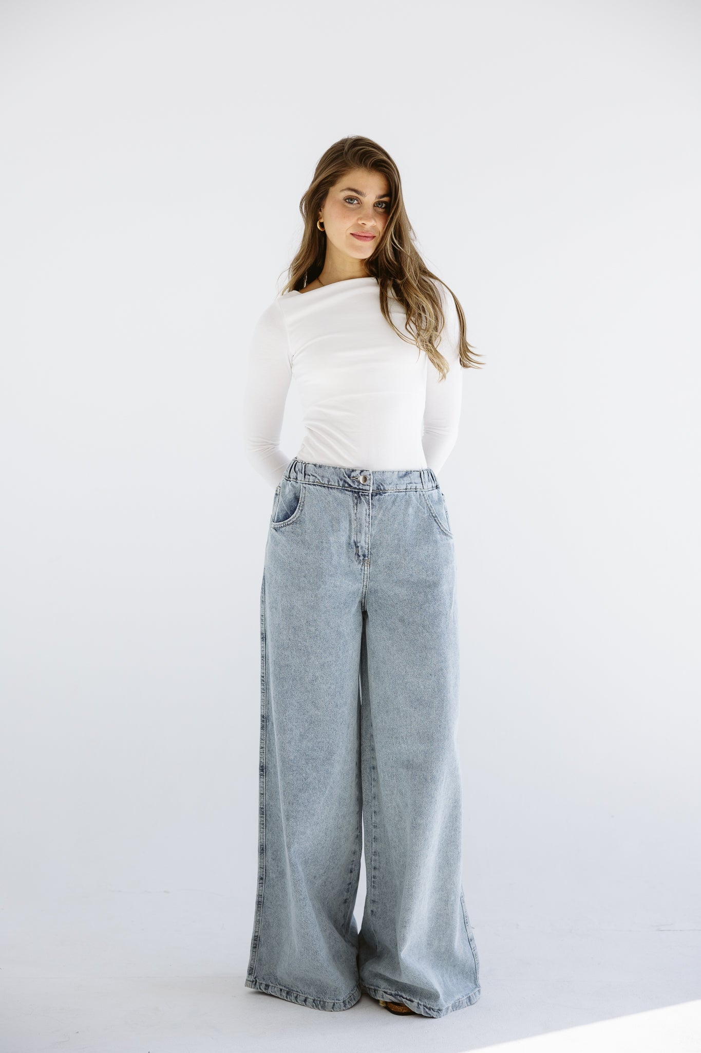 Wide Legs Jeans Pants ICE - AB ESSENTIALS