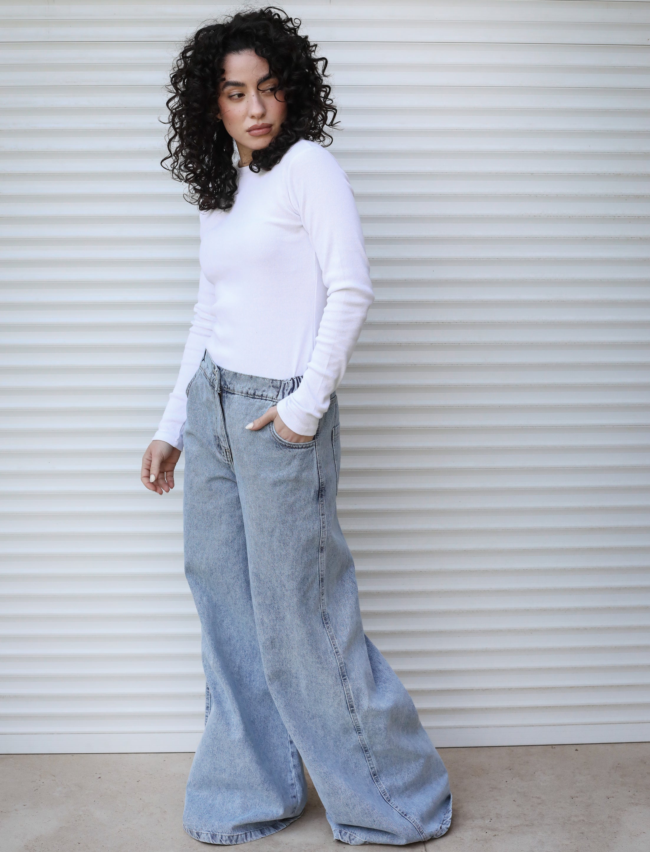 Wide Legs Jeans Pants ICE - AB ESSENTIALS