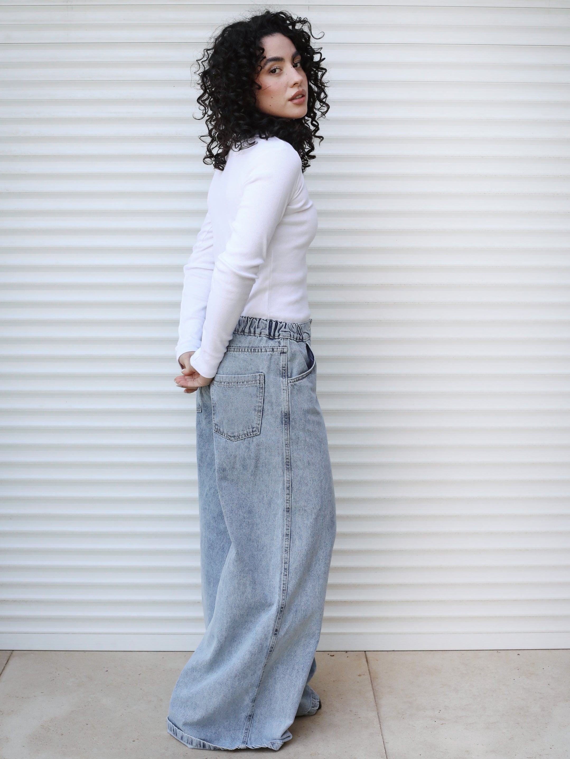 Wide Legs Jeans Pants ICE - AB ESSENTIALS