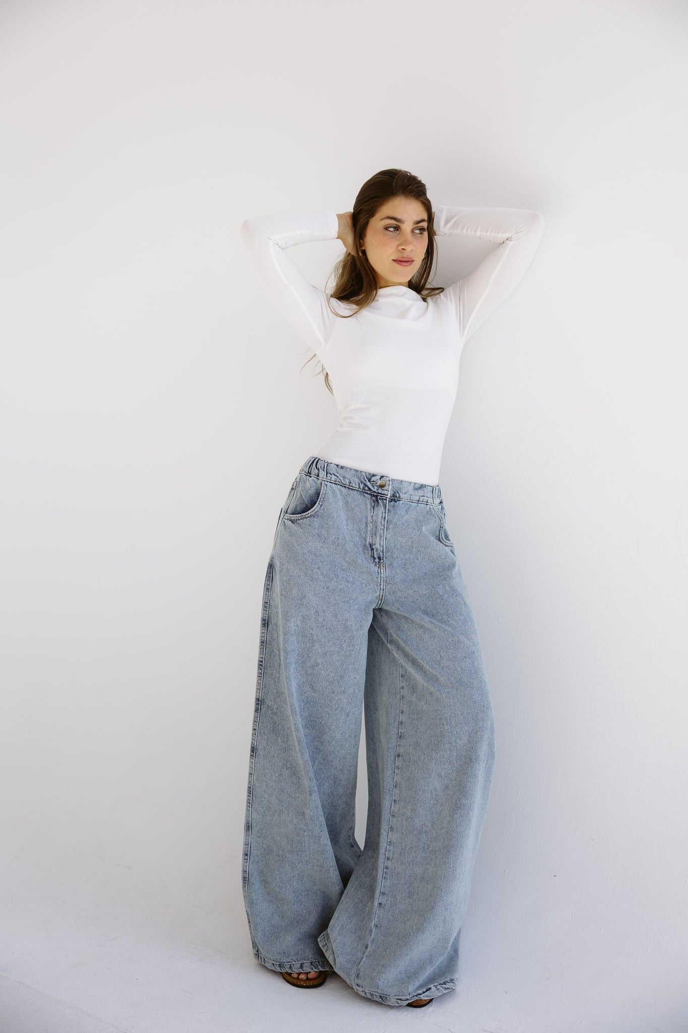 Wide Legs Jeans Pants ICE - AB ESSENTIALS